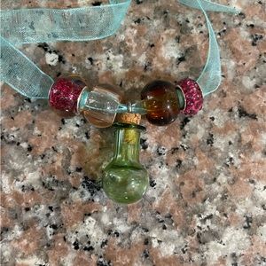 Crystal Spacer Beads and glass bottle with cork